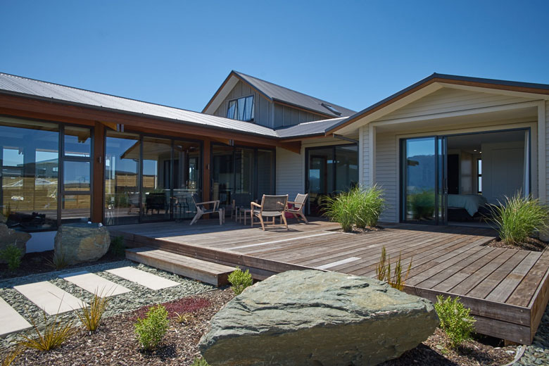 View of Te Anau house from patio