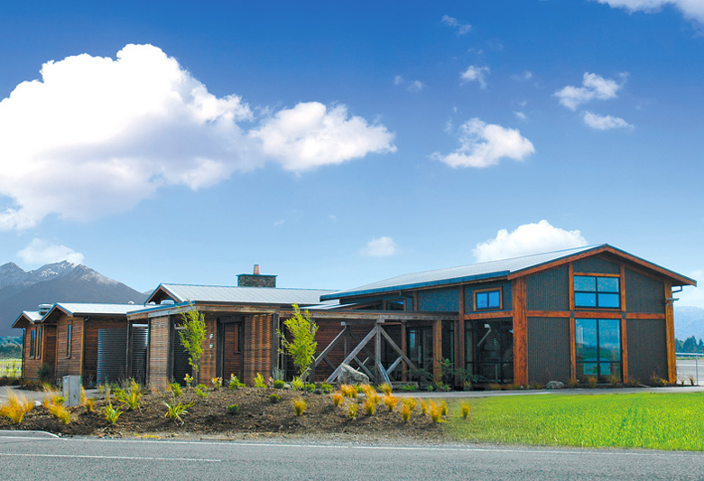 Image of the Te Anau airport as seen from the road